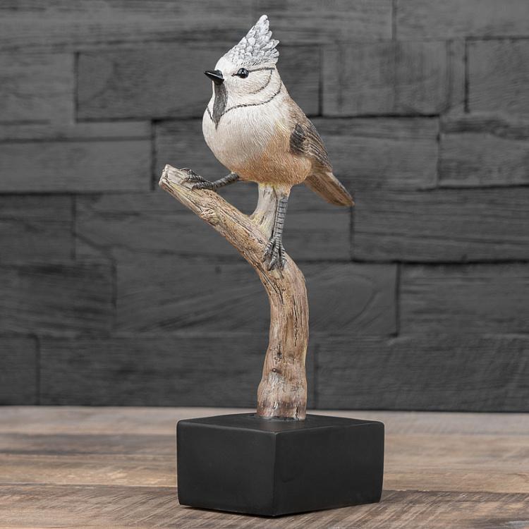 Статуэтка Хохлатая синица на ветке Crested Tit On Branch
