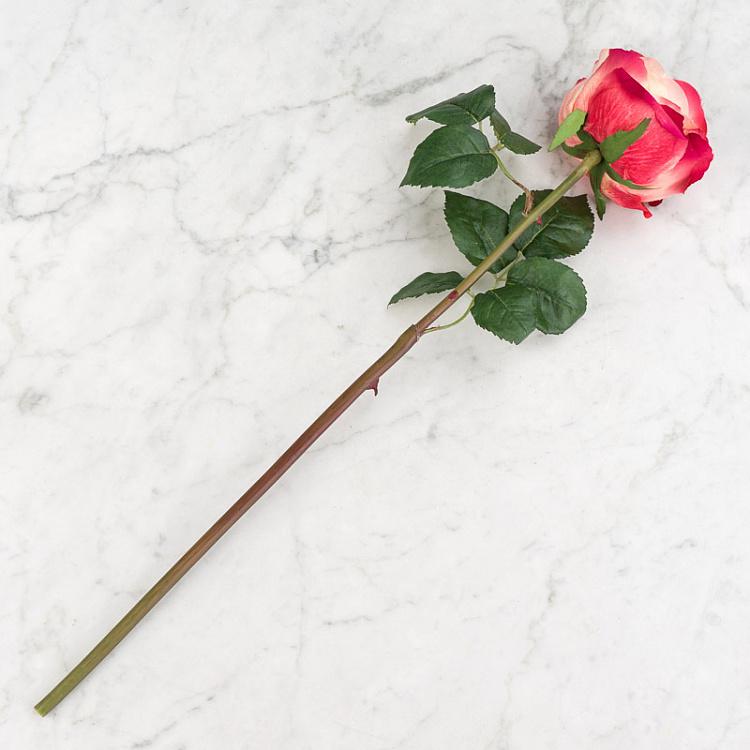 Искусственная роза Джема персиково-малиновая Gemma Rose Pale Peach With Crimson 56 cm