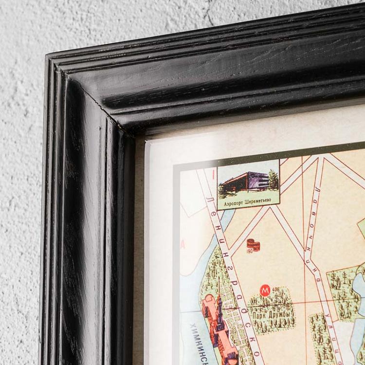 Картина-принт Карта Москвы, S Map Moscow Small