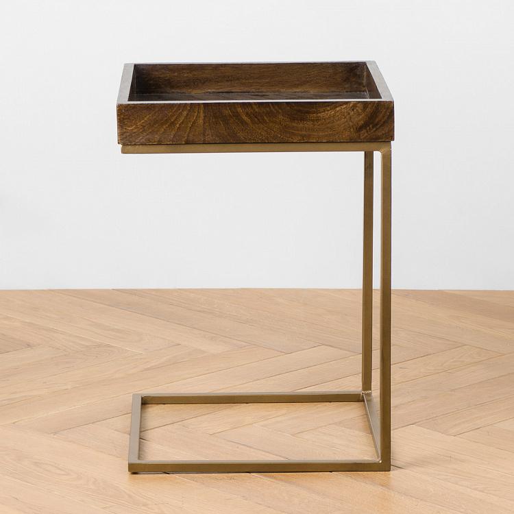 Прикроватный столик из дерева манго Пикаро Picaro Tray Top Side Table Mango Wood