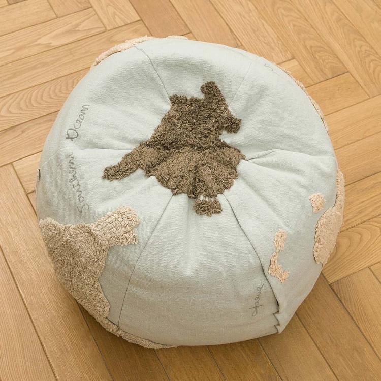 Декоративный пуф Карта мира World Map Pouf