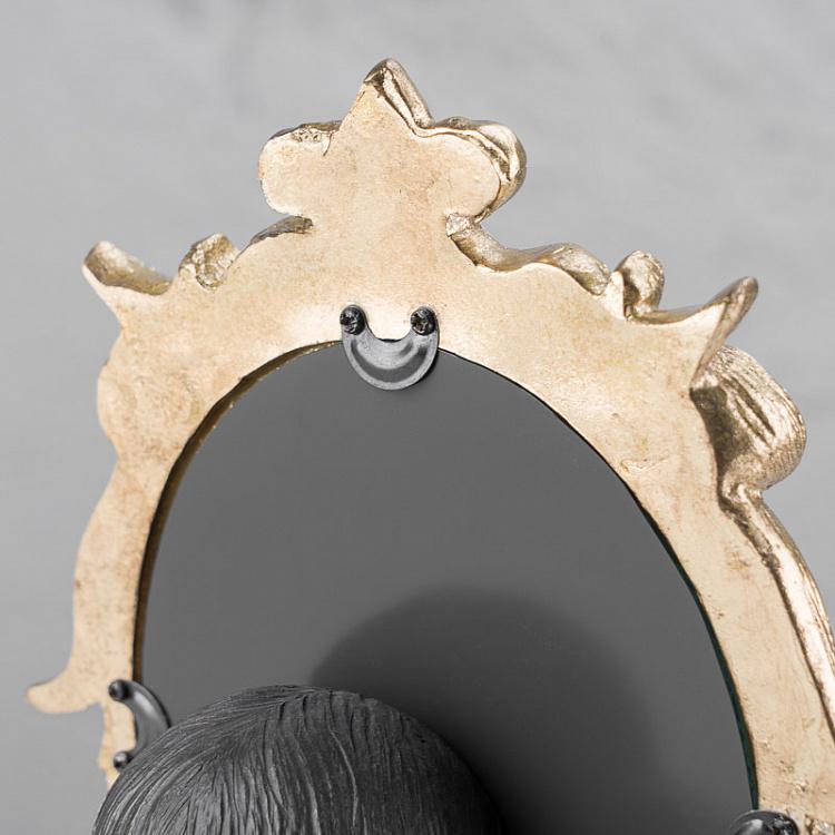 Настольное зеркало с чёрной мартышкой Mirror With Black Monkey