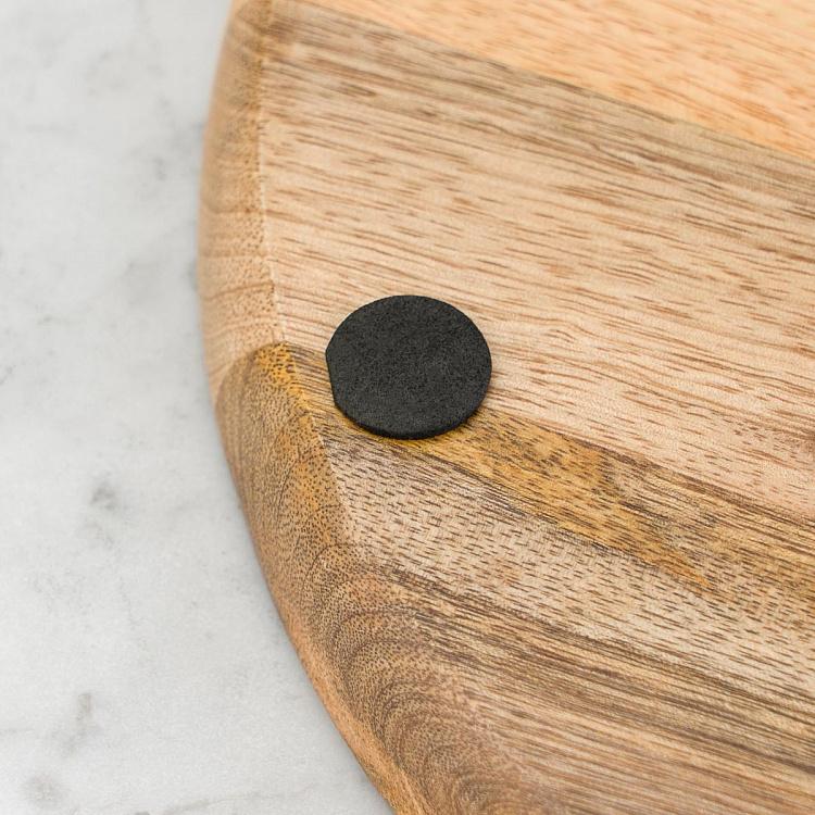 Круглая сервировочная тарелка из дерева манго Кораллы, S Coral Mango Wood Round Serving Plate Small