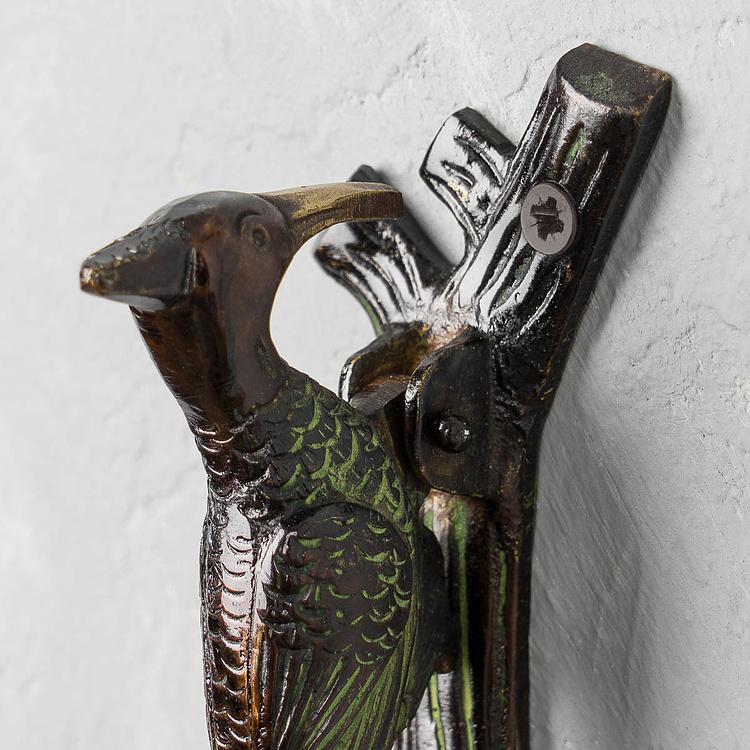 Дверной молоток Дятел Woodpecker Antique Brass Door Knocker