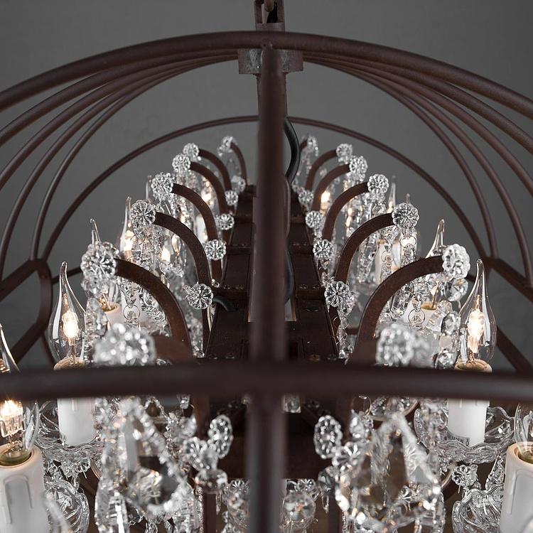 Прямоугольная Хрустальная люстра с гироскопом, S Gyro Crystal Rectangular Pendant Small