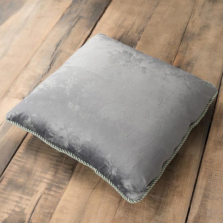 Декоративная серо-зелёная подушка Мерцание Cushion Soft Shimmer Grey/Green