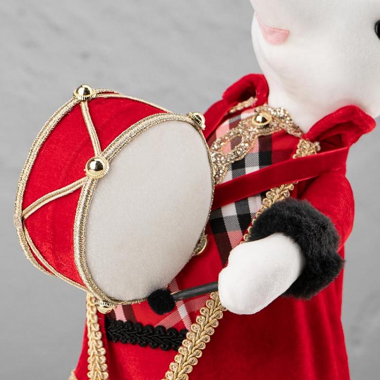 Новогодняя фигурка Мышка с барабаном 2 Mouse With Drum 2 57 cm