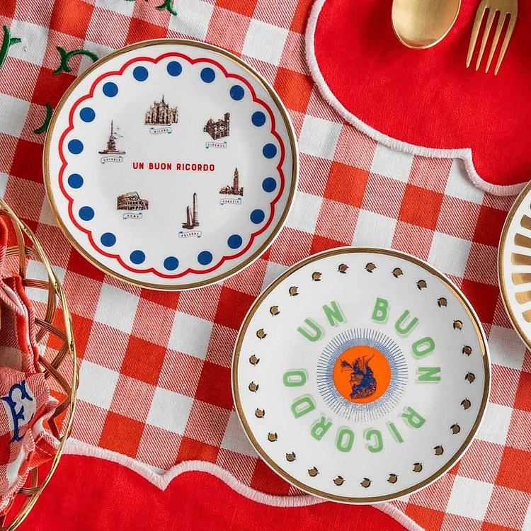 Тарелка для хлеба Хорошие воспоминания Памятники Un Buon Ricordo Bread Plate Monumenti