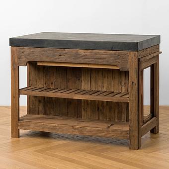 Кухонный остров раздвижной Greta Black Marble Counter With Sliding Table