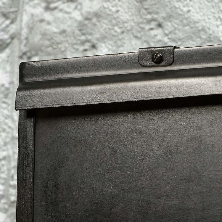 Квадратное железное зеркало с полкой Square Mirror With Shelf