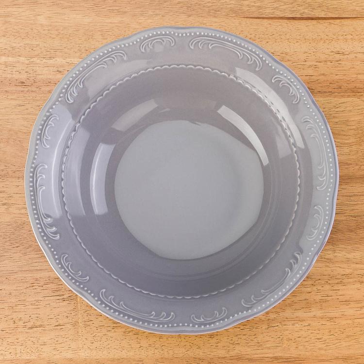 Туманно-серая салатница Старая Вена, L Vecchio Vienna Salad Bowl Large London Smoke