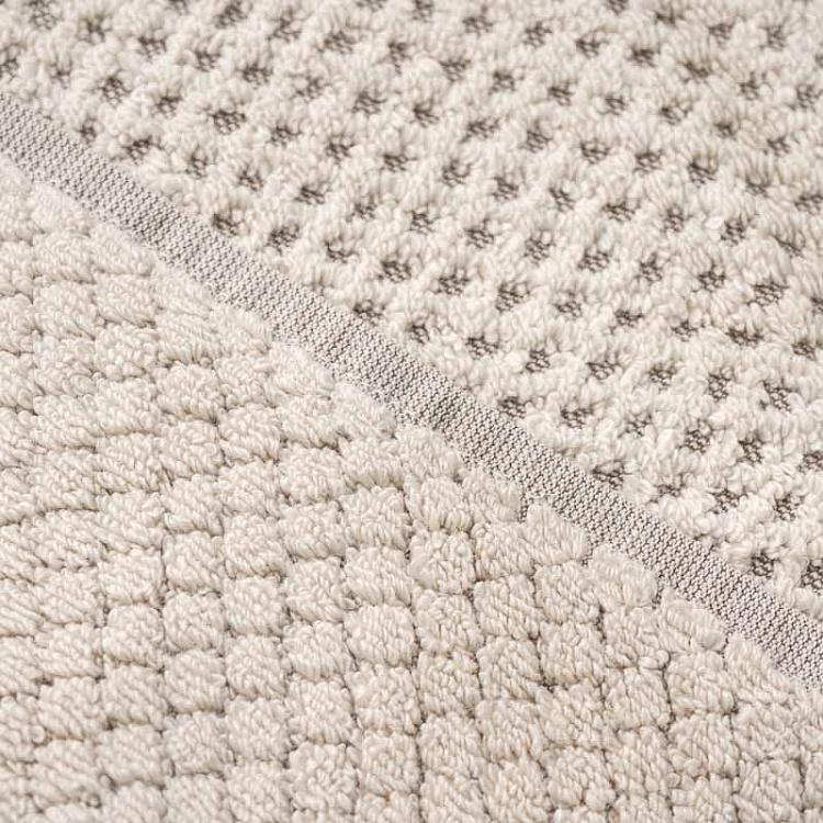 Песочно-бежевое махровое полотенце-салфетка Пунто 30x40 см Punto Washcloth Towel Sand 30x40 cm