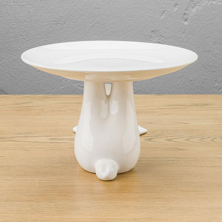 Сервировочная подставка-тортовница Кролик, L Decorative Plate Rabbit Large