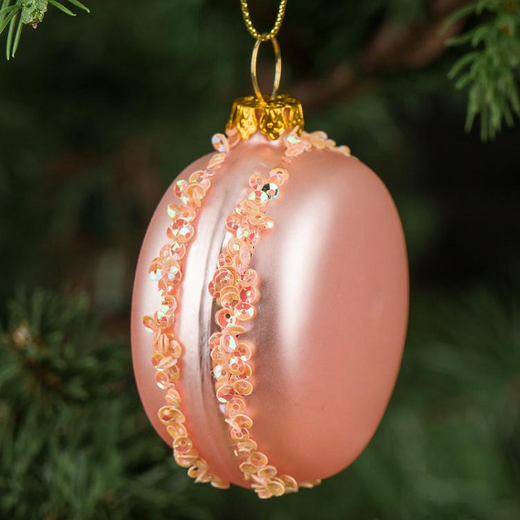 Набор из шести ёлочных игрушек в коробке Макарони Set Of 6 Glass Macarons In Box 5,5 cm