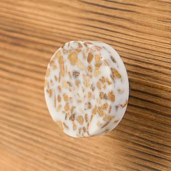 Colourful Terrazzo Knob Mustard