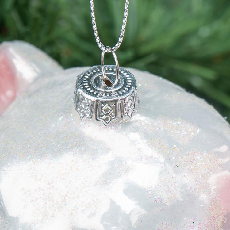 Набор из двух ёлочных игрушек Бурый и полярный медведи Set Of 2 Glass Bear Heads Black/White 10 cm