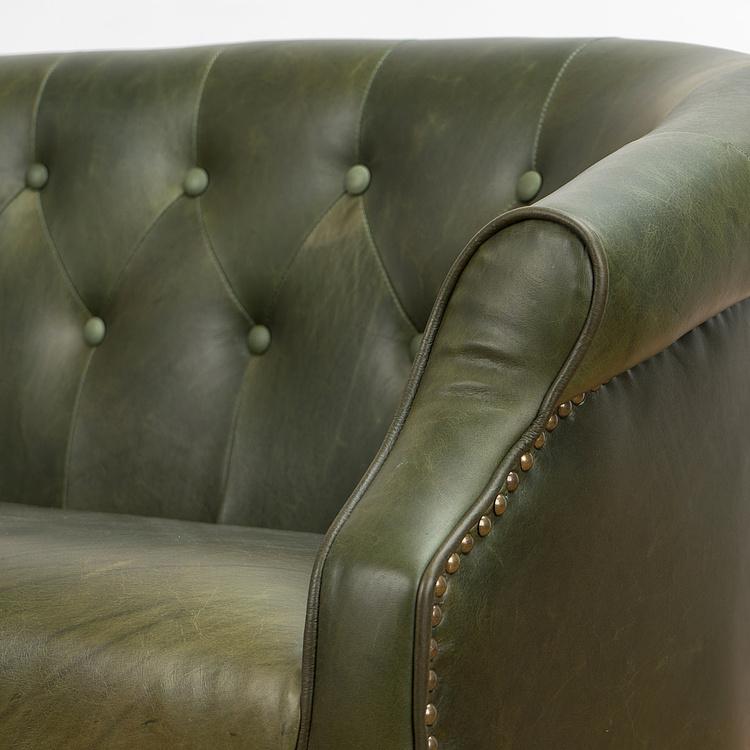 Двухместный кожаный диван Маршал, песочные ножки Marshall 2 Seater, Oak Sandwashed Leather