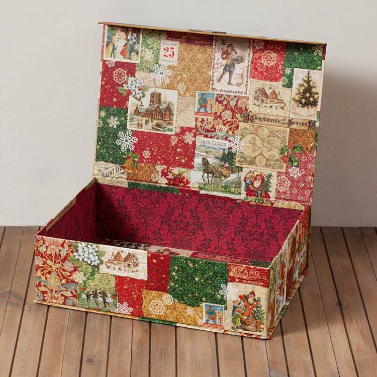 Подарочная коробка Рождество, L Nest Flip Top Box Xmas Victoriana Large
