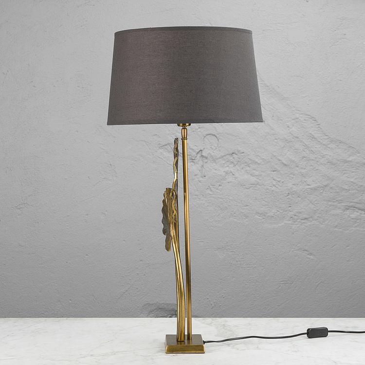 Настольная лампа с абажуром Цветок Гинкго Ginkgo Flower Table Lamp With Shade Grey