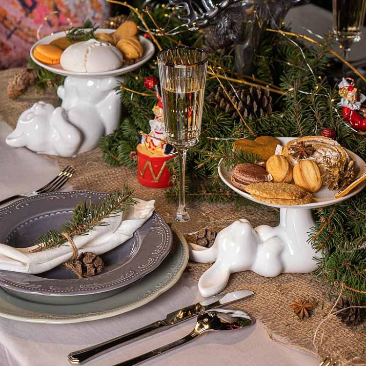 Туманно-серая суповая тарелка Старая Вена Vecchio Vienna Soup Plate London Smoke