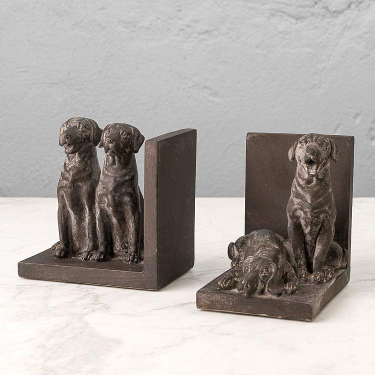 Набор из двух держателей для книг Собаки Bookend Chiens