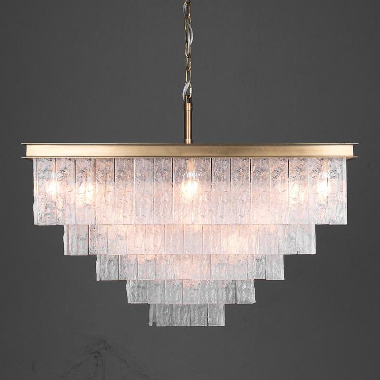 Квадратная люстра Барк с пятью кольцами Bark Square Pendant 5 Rings