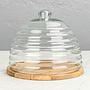 Деревянная доска с колпаком Bee Dish And Cover Large
