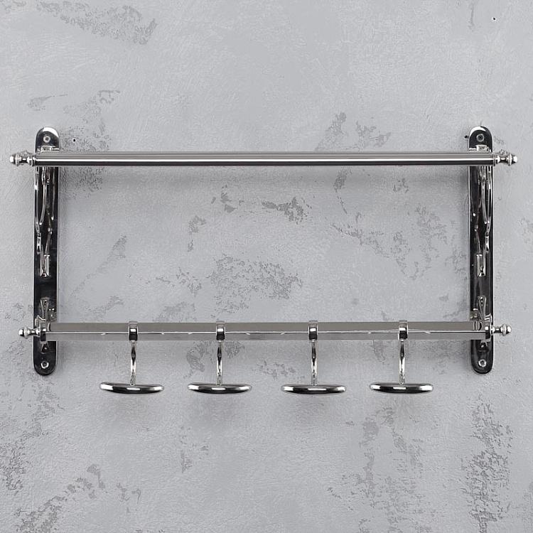 Четырёхместная настенная вешалка Bathroom Towel Rack With 4 Hooks