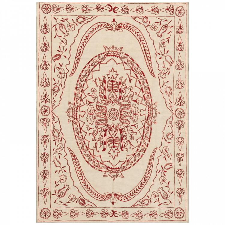 Безворсовый ковёр Килим Аддис Абеба красный Kilim Addis Ababa Red