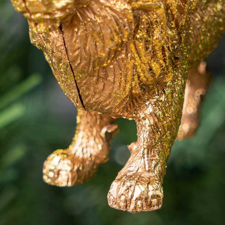 Ёлочная игрушка Золотой лев Hanger Lion Gold 12,5 cm