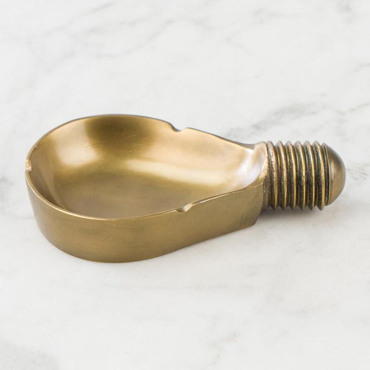 Латунная пепельница в виде лампочки Bulb Shape Ashtray