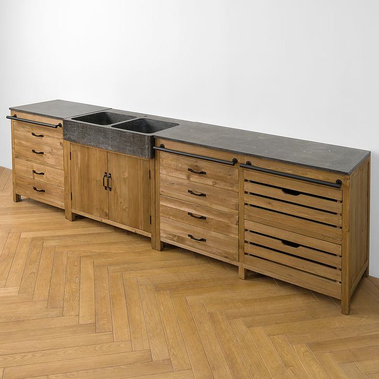 Кухонный гарнитур с 2 раковинами Карелия Karelia Kitchen Unit DB