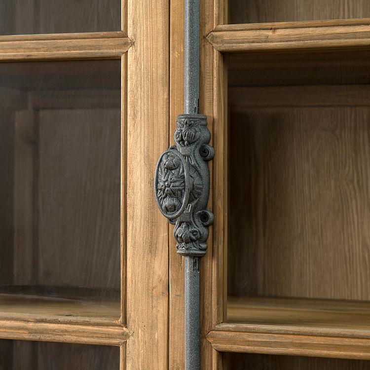 Книжный шкаф-сервант с 4 дверцами и ящиками Вильнёв Villeneuve 4 Glass Doors Bookcase With Drawers DB