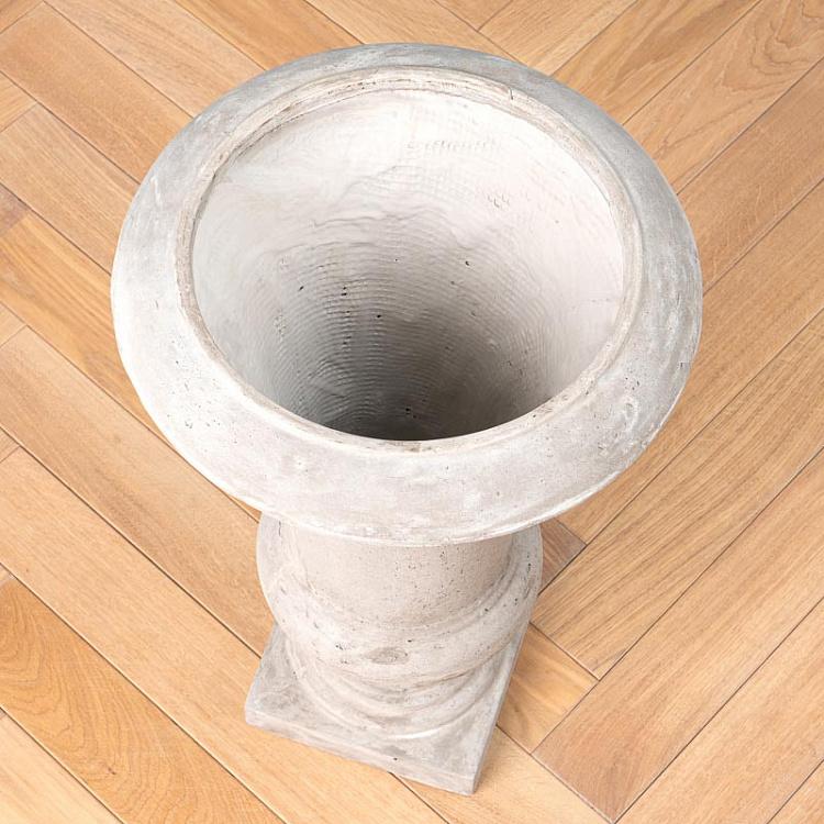 Кашпо из композитной глины песочного цвета Fibre Clay Vase Sand Color