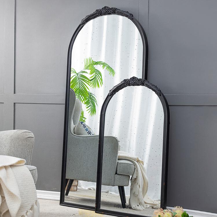 Зеркало с розой в антикварном стиле Hand Carved Rose Antique Mirror