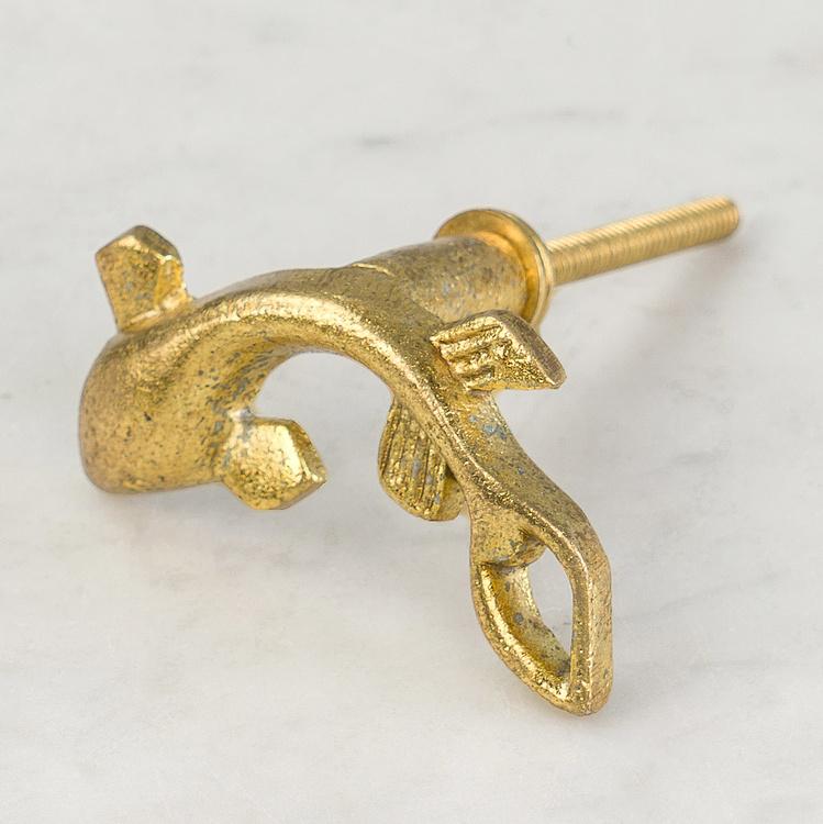 Мебельная ручка Рыбка Кои золотого цвета Chic Koi Fish Knob Gold