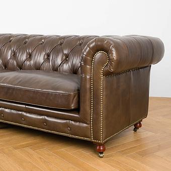 Трёхместный диван Regent 3 Seater RM натуральная кожа Antique Master