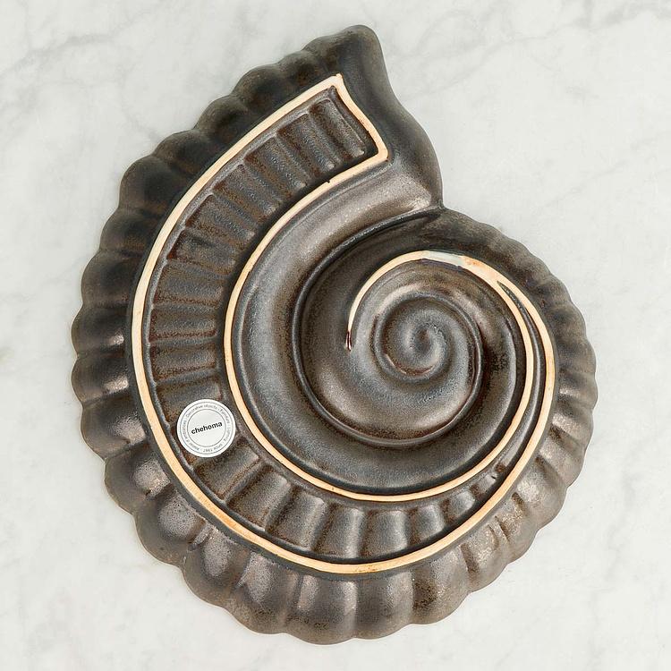 Круглое сервировочное блюдо Морская ракушка, L Aqua Round Shell Dish Large