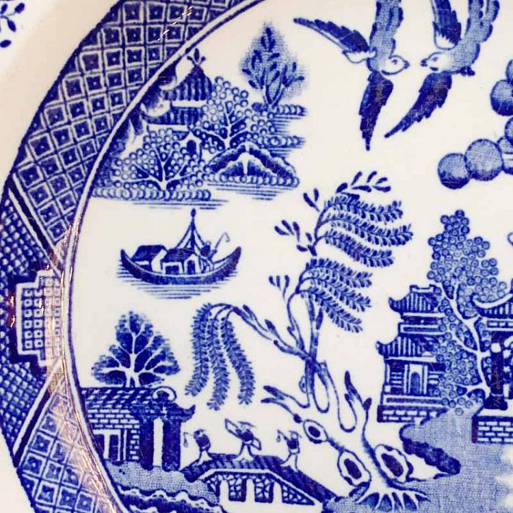 Винтажная тарелка Ива, L Vintage Plate Willow Large