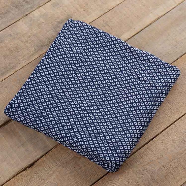 Махровое полотенце для рук и лица Японский узор Хиши, 50x100 см Japanese Fine Pattern Hishi Dark Blue 50x100 cm