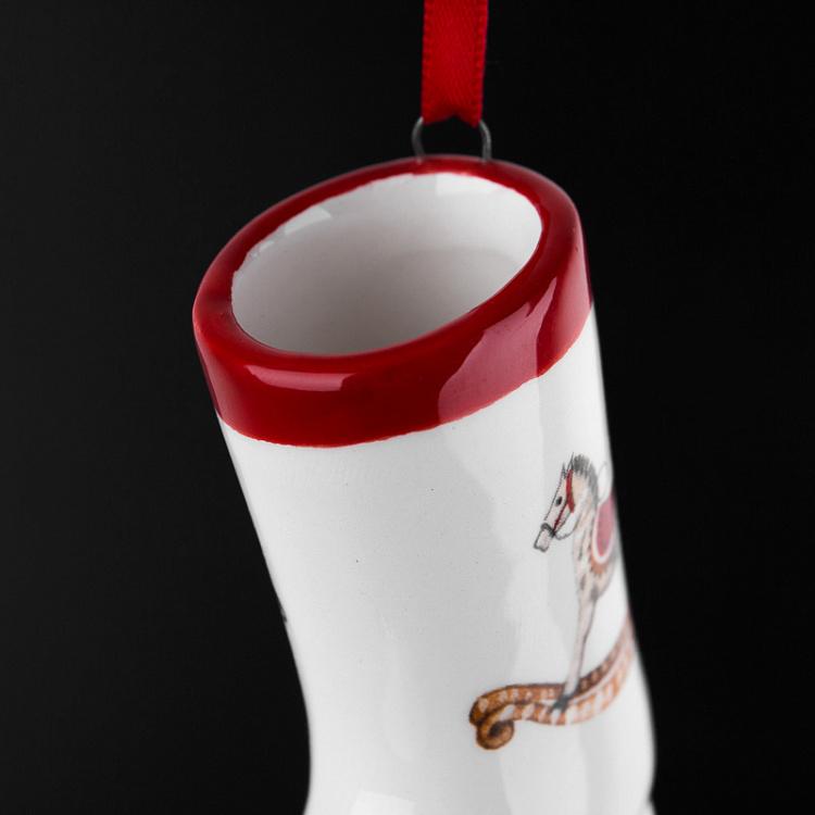 Набор из трёх ёлочных игрушек Колокольчик, сапог и шар Set Of 3 Bell/Sock/Ball 7 cm