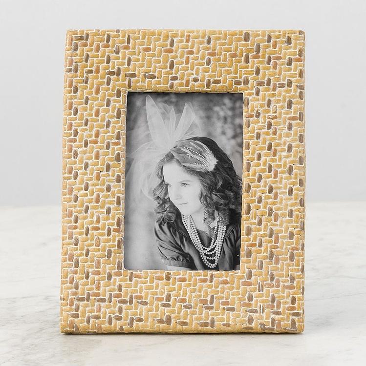 Прямоугольная рамка для фото с кирпичным узором Yellow Brick Rectangular Photo Frame