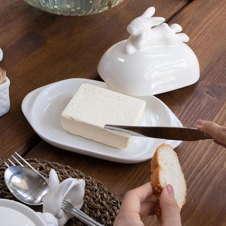 Маслёнка с кроликом Rabbit Butter Dish