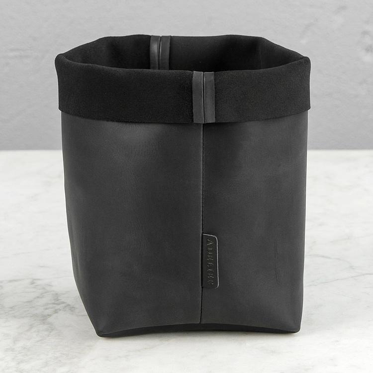 Кожаная корзина для хранения Leather Storage Basket