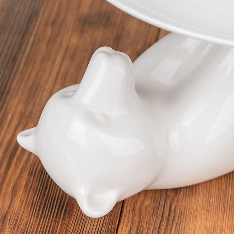 Сервировочная подставка-тортовница Медведь, L Decorative Plate Bear Large