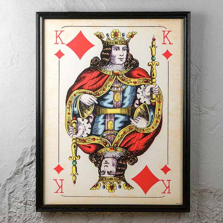 Картина-принт Бубновый Король Cards Konig Diamonds