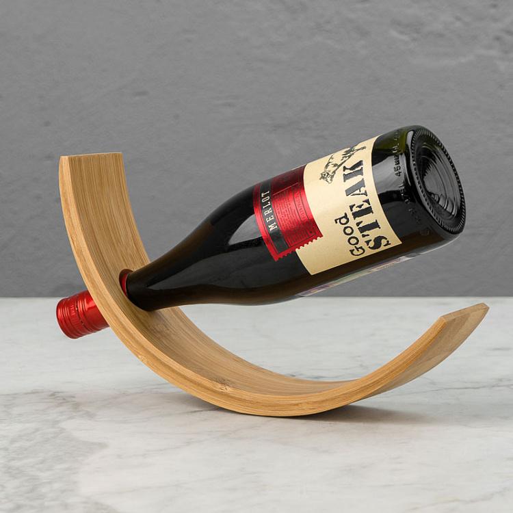Бамбуковая подставка для бутылки Время для вина Wine Time 1 Bottle Stand