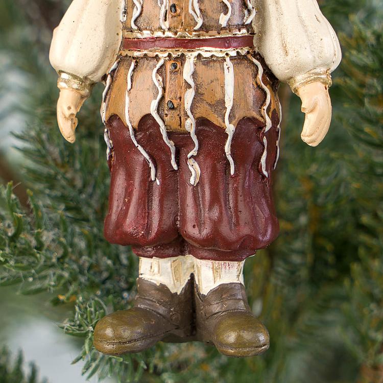 Набор из двух ёлочных игрушек Дети в костюме грибов Set Of 2 Mushroom Kids Red Brown 13 cm