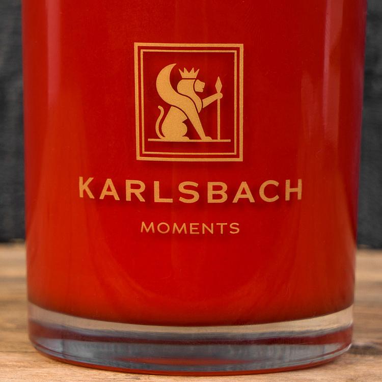 Аромасвеча в алом стакане с золотой крышкой Сосновая хвоя Aroma Candle In Scarlet Glass With Gold Lid Frosted Berry