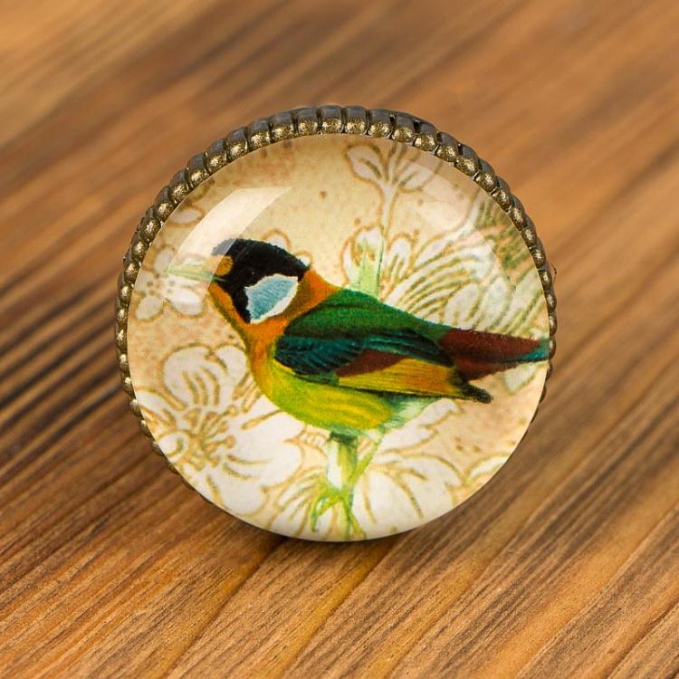 Набор из четырёх мебельных ручек Птицы 1, бронзовые Set Of 4 Handles Birds 1 Bronze